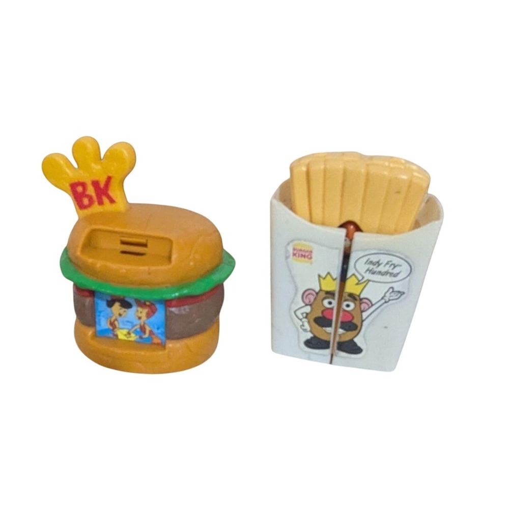 Burger King Kids Club Toy Lot Burger Viewer and Potato Head Fry Racer Vintage